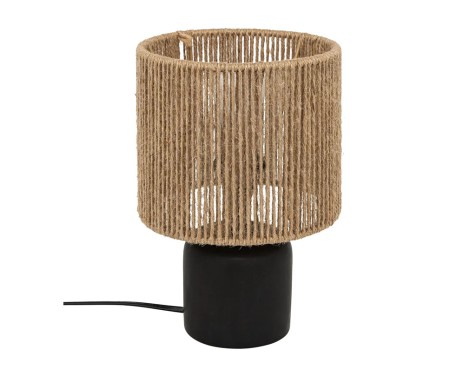 Lámpara De Mesa Koby Negro Y Natural