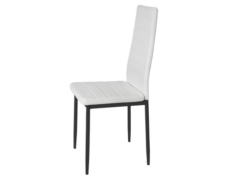 Silla Comedor Nekane Símil Piel Blanca