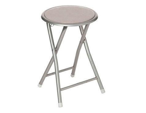 Taburete Acero Plegable Taupe