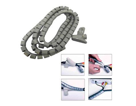 Organizador De Cables Gris 2mt