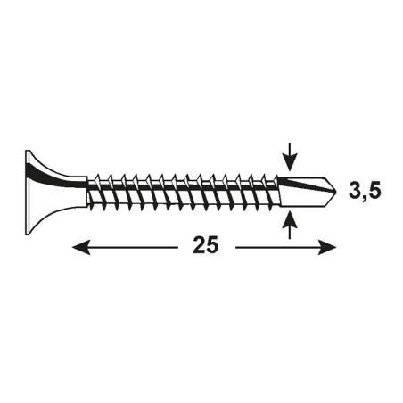 Tornillo Placa Cartón Yeso (200un)