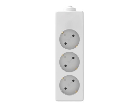 Base 3 Preses Sense Cable Blanc