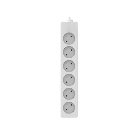 Base 6 Preses Sense Cable Blanc