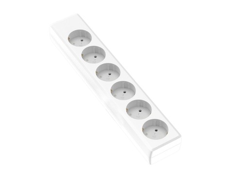 Base 6 Preses Sense Cable Blanc