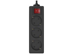 Base 3 Preses Amb Interruptor Negre