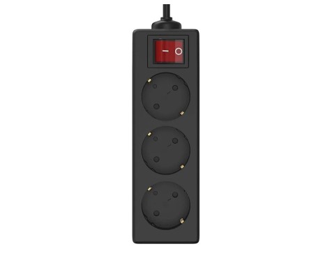 Base 3 Preses Amb Interruptor Negre