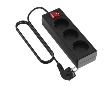 Base 3 Preses Amb Interruptor Negre