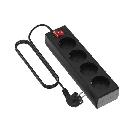 Base 4 Preses Amb Interruptor Negre