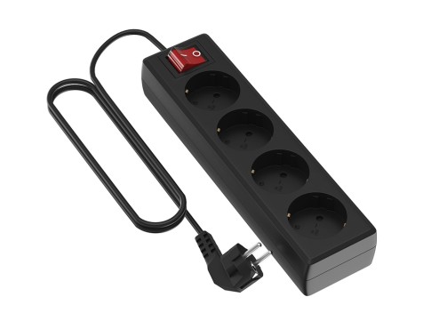 Base 4 Preses Amb Interruptor Negre