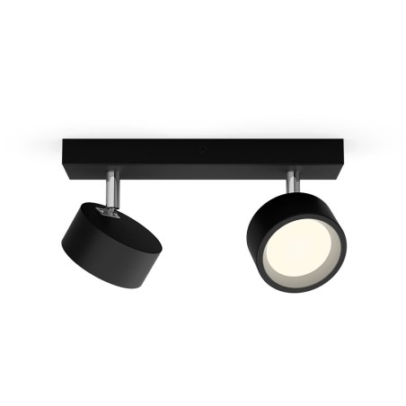 Regleta 2 Focos Philips Bracia Negro