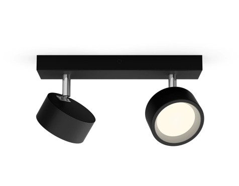 Regleta 2 Focos Philips Bracia Negro