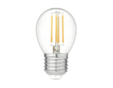 Bombilla Led Esférica Filamento Clear Luz Cálida