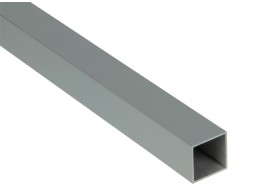 Tubo Cuadrado Aluminio Anodizado Plata