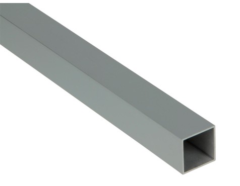 Tubo Cuadrado Aluminio Anodizado Plata