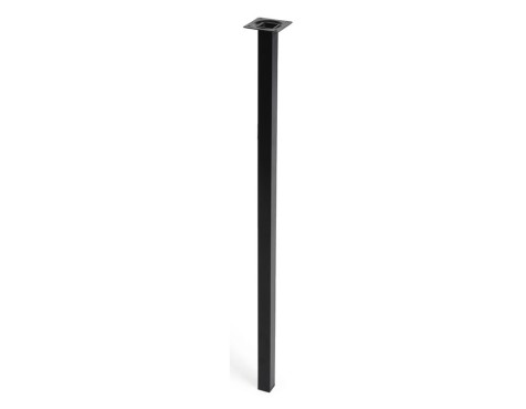 Pata Mesa Acero Cuadrada Negra 25X25X800Mm