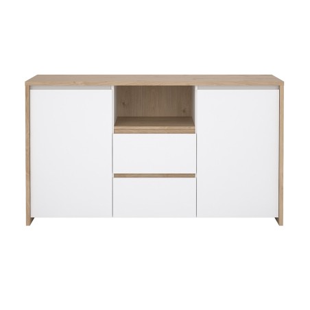 Aparador 2 Puertas Nael Blanco Y Jackson Hickory