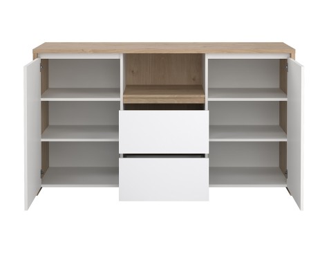 Aparador 2 Portes Nael Blanc I Jackson Hickory