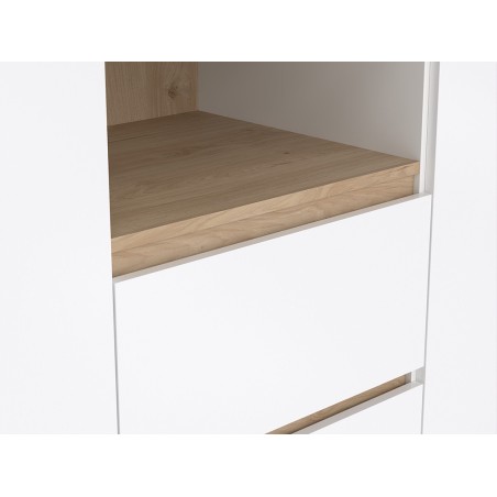 Aparador 2 Puertas Nael Blanco Y Jackson Hickory