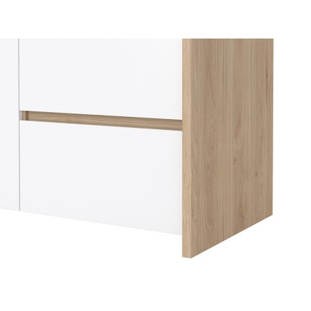 Vitrina Nael Blanco Y Roble Jackson Hickory