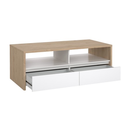 Mesa De Centro Nael Blanco Y Roble Jackson Hickory