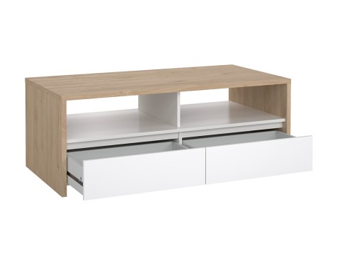Mesa De Centro Nael Blanco Y Roble Jackson Hickory