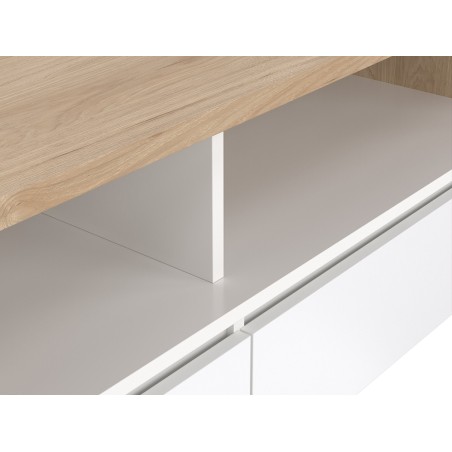 Mesa De Centro Nael Blanco Y Roble Jackson Hickory