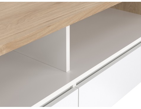 Mesa De Centro Nael Blanco Y Roble Jackson Hickory