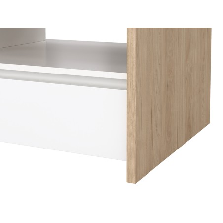 Mesa De Centro Nael Blanco Y Roble Jackson Hickory