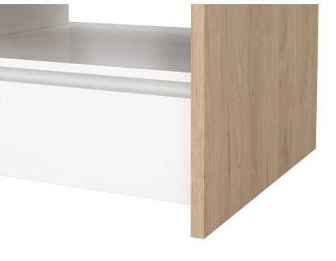 Mesa De Centro Nael Blanco Y Roble Jackson Hickory