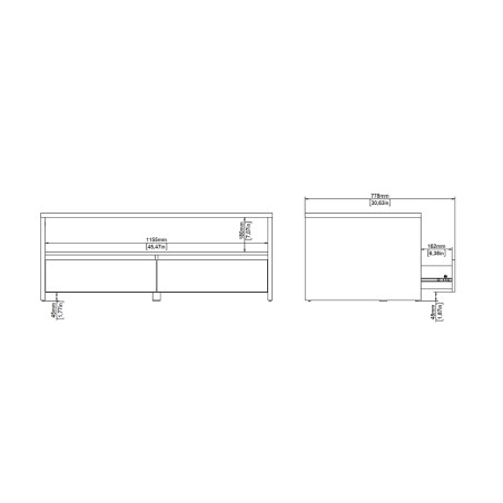 Mesa De Centro Nael Blanco Y Roble Jackson Hickory