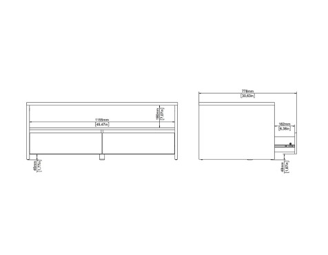 Mesa De Centro Nael Blanco Y Roble Jackson Hickory
