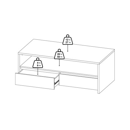 Mesa De Centro Nael Blanco Y Roble Jackson Hickory