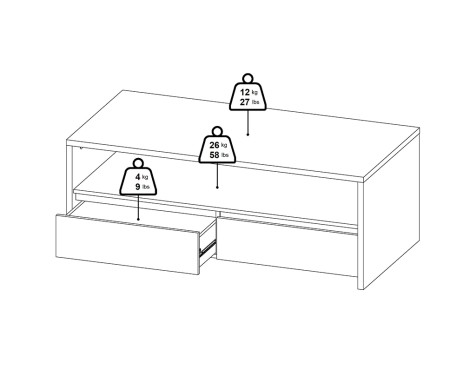Mesa De Centro Nael Blanco Y Roble Jackson Hickory