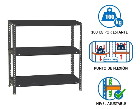 Estantería Metalica Comfort 3 Estantes
