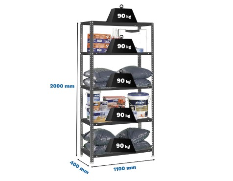 Estantería Metalica Comfort Superplus 5 Estantes