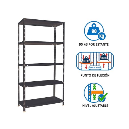 Estantería Metalica Comfort Superplus 5 Estantes