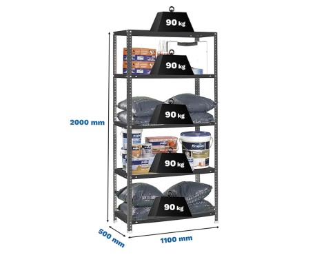 Estantería Metalica Comfort Superplus 5 Estantes
