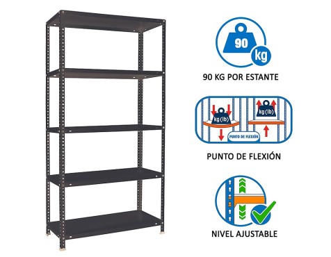 Estantería Metalica Comfort Superplus 5 Estantes