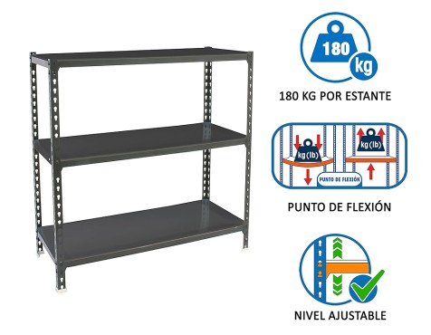 Estantería Metalica Simonclick 3 Estantes