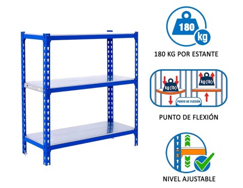 Estantería Metalica Simonclick 3 Estantes