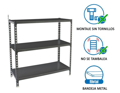 Estantería Metalica Simonclick 3 Estantes