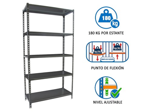 Estantería Metálica Simonclick 5 Estantes
