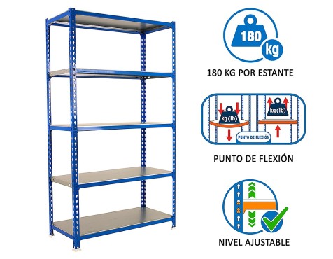 Estantería Metálica Simonclick 5 Estantes