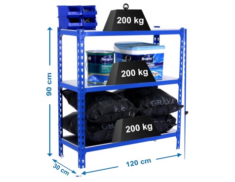 Estantería Metálica Simonclick Megaplus 3 Estantes