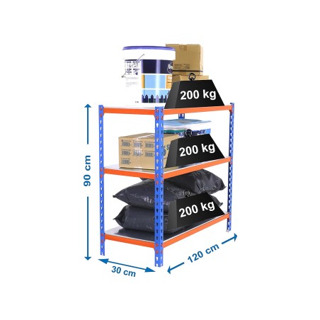 Estantería Metálica Simonclick Megaplus 3 Estantes