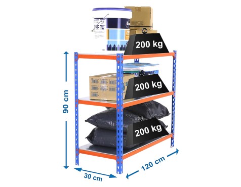 Estantería Metálica Simonclick Megaplus 3 Estantes