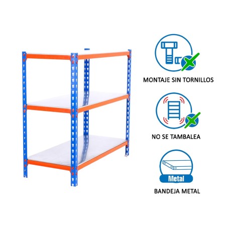 Estantería Metálica Simonclick Megaplus 3 Estantes