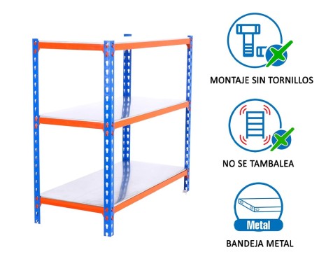 Estantería Metálica Simonclick Megaplus 3 Estantes