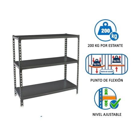 Estantería Metálica Simonclick Megaplus 3 Estantes