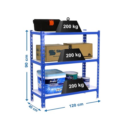 Estantería Metálica Simonclick Megaplus 3 Estantes